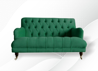 Chesterfield Armchair Couch Upholstery Sofa Couches 1.5 Seater Single Seater Green Textile